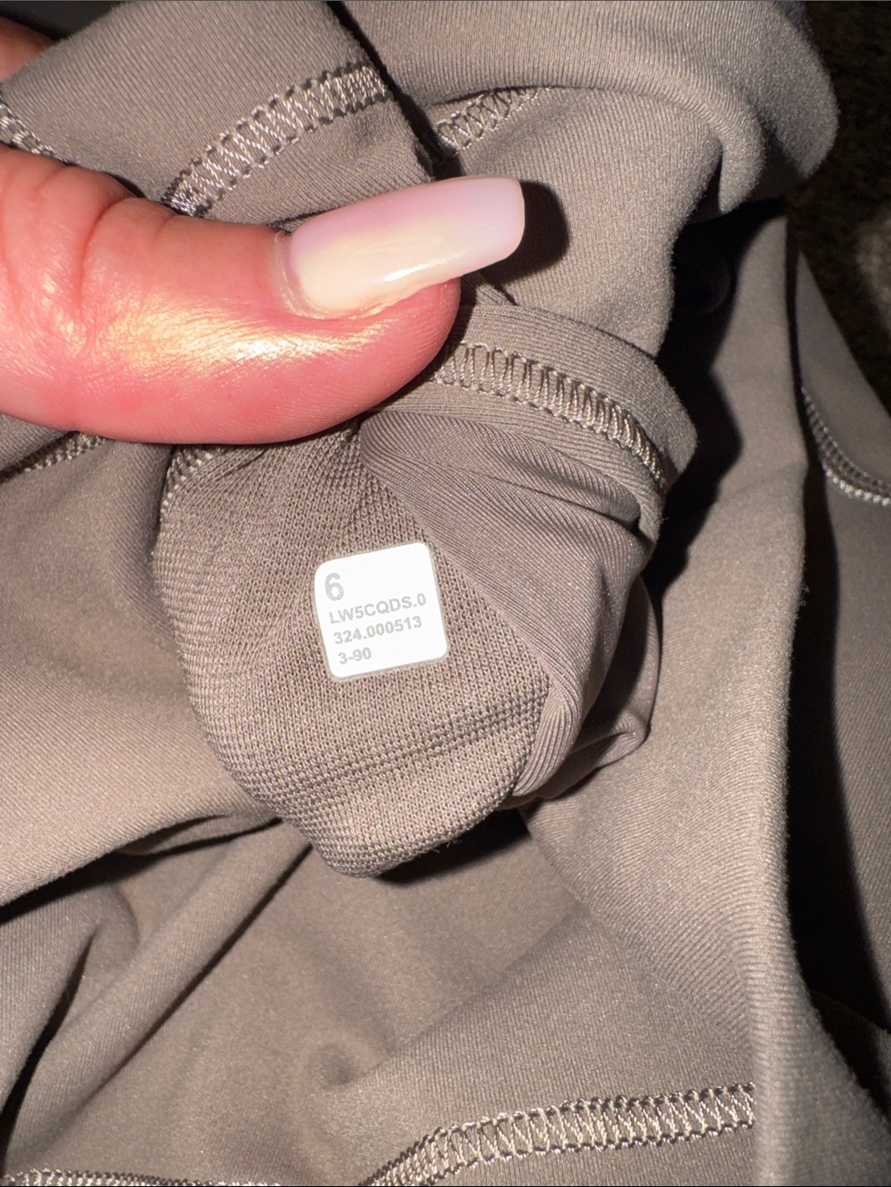 Lululemon High-Waist Full-Length Leggings Neutral taupe/stone gray color SZ 6 - Picture 9 of 9